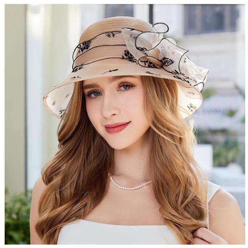 Rose Flower Mesh Fisherman Hat With Sun Protection For Women Summer Sunshade Stylish Accessory