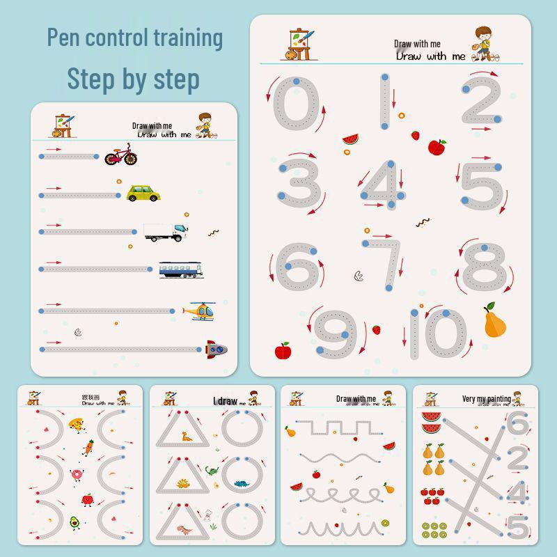 Kindergarten Pen Control Tracing and Dot-to-Dot Copybook for Children's Development