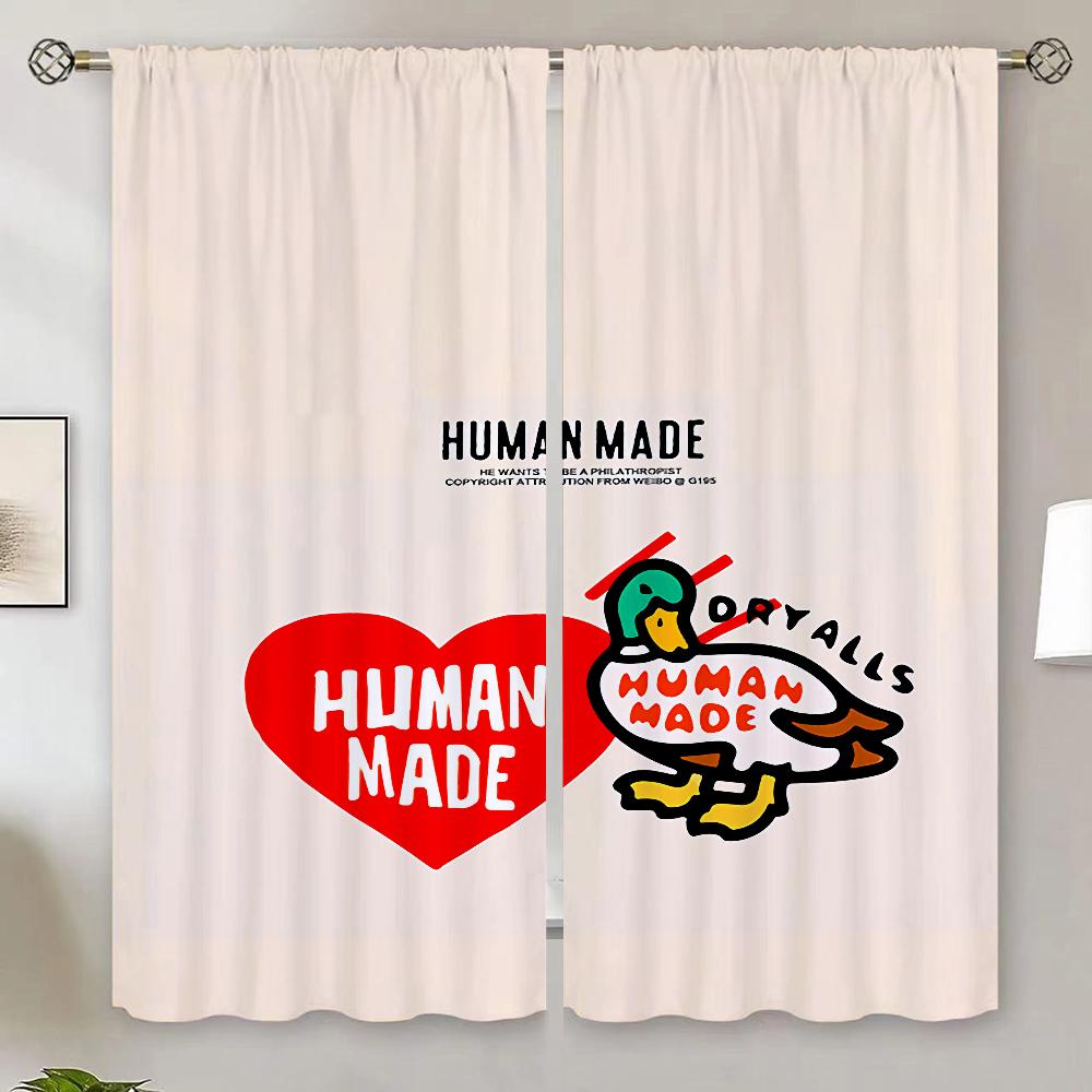 Human Made Elegant Room Curtains for Living Room Tulle in Kitchen Curtain Tiebacks Blinds Home Interior Curtains Salon 2 Pieces