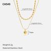 Three Layer Pearl Starfish Pendant Necklace Vintage Shell Spiral Necklace Women Jewelry
