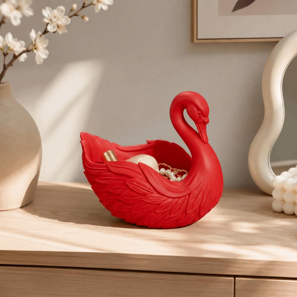 Birthdays Handmade Swan Shaped Key Holder Elegant Gift Idea Swan Organizer Multifunctional Swan Shaped Storage Tray Home Decor