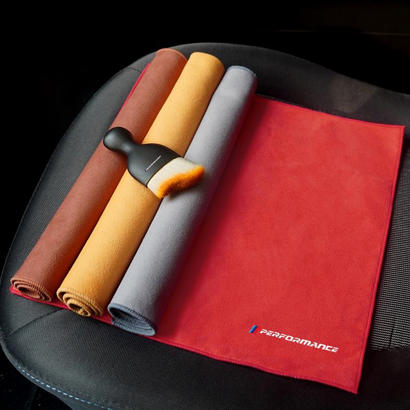 Microfiber Car Wash Towel Drying Cloth Cleaning Brush For BMW Performance X7 X5 X3 E46 E60 E90 E90 F10 F30 E93 G20 G21 Accessory NTP2