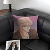 L-Low Tided In Twilight Comic Cushion Cover Natural Linen Organic Fabric Double-Sided Printing Sofa Home Decor Gift Pillow Case
