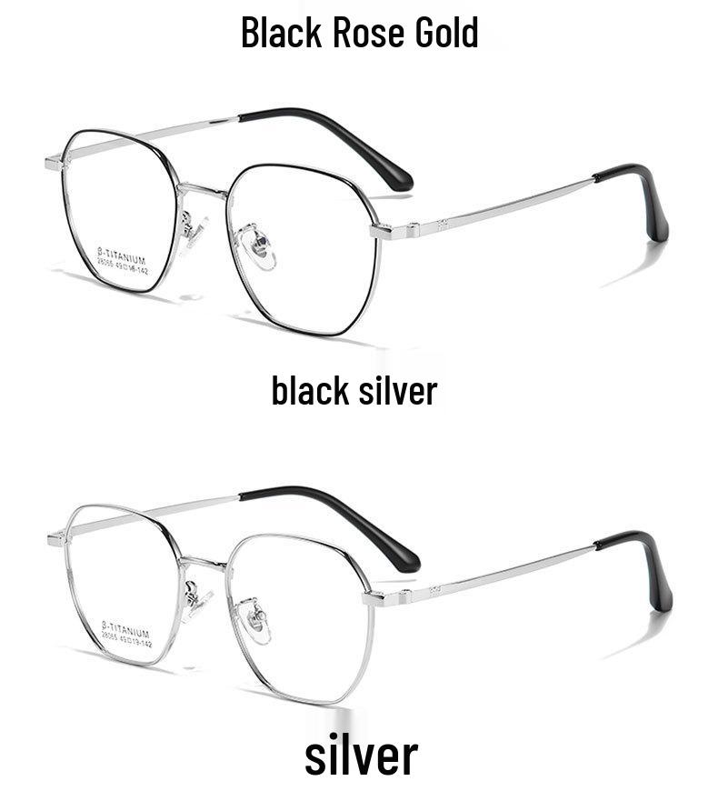 Ultra-Light Retro Metal Glasses Frame for High Prescription - Stylish Small Face Design