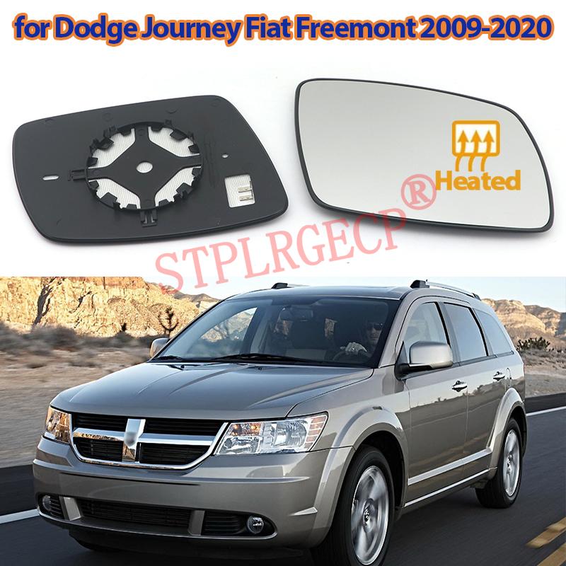 Pour Dodge Journey Fiat Freemont 2009-2020 – Verre de rétroviseur latéral chauffant de remplacement avec plaque – Gauche et Droite