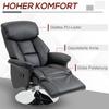 Recliner, reclining function, leather look, footrest, up to 150 kg, 78 x 80 x 109 cm, Black