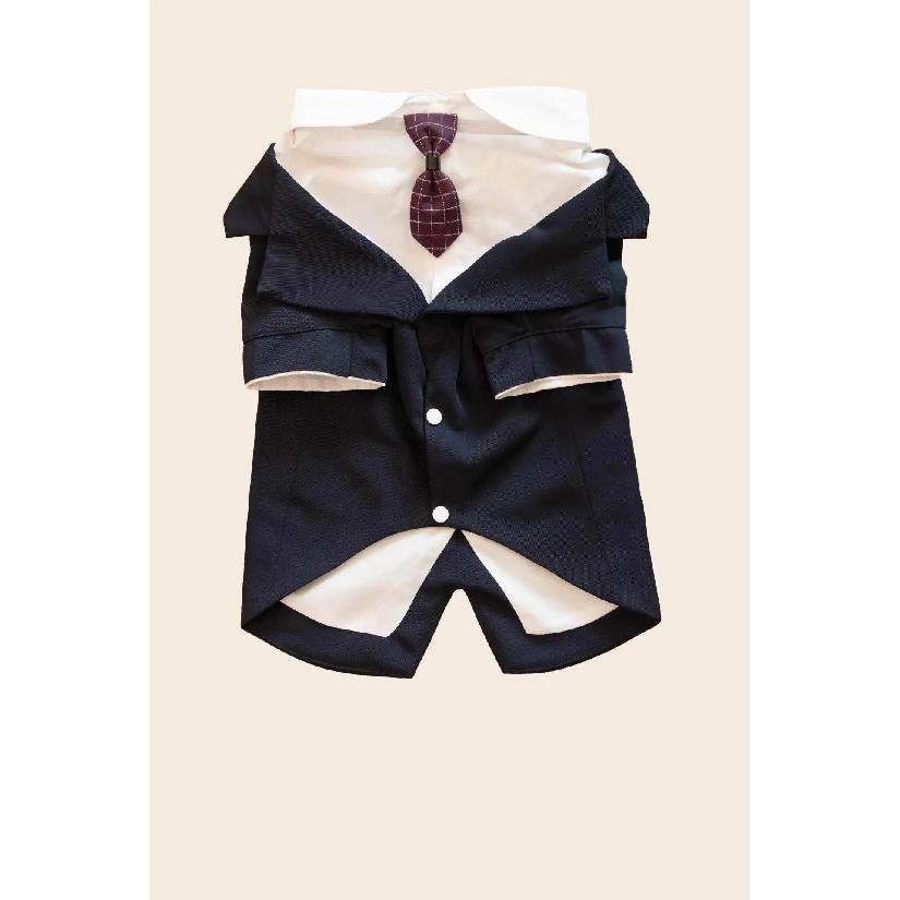 Elegant Pet Dog Suit Coat Puppy Wedding Suit Fake Two Pieces Cute Puppy Suit with Tie Dog Costume for Small Medium Large Dogs