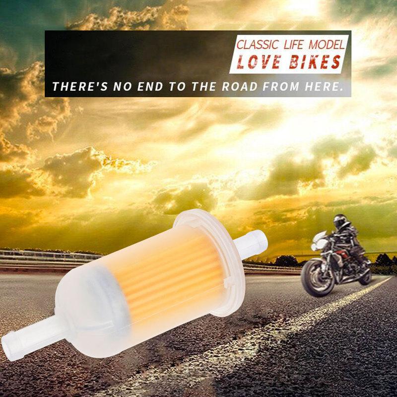 8mm Motorcycle Oil Filter Inline Gas Fuel Filter Motorbikes Scooter Filters Tool for Street Dirt Bike Motorbike ATV