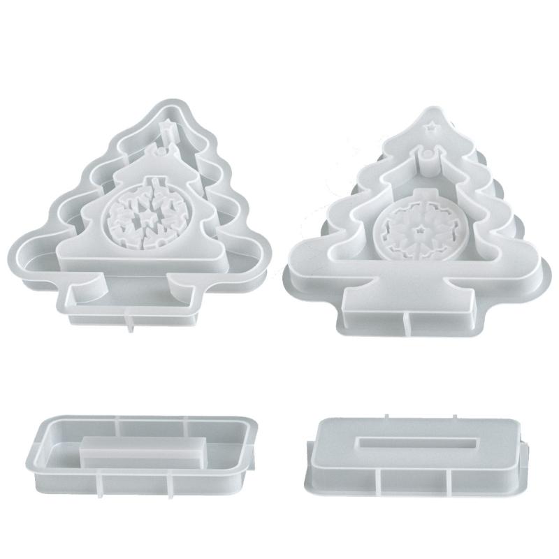Snowman Silicone Molds Christmas Tree Candle Silicone Mould For Epoxy Resin Handmade Candle Soap Chocolate Baking Tool