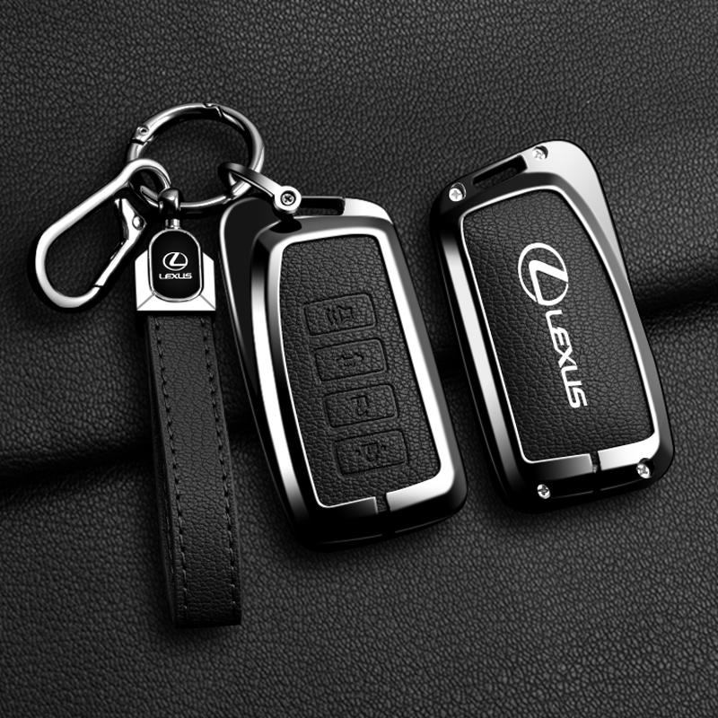 Leather Car Key Cover Case Shell for Lexus RX350 NX300 Es300h Rx450h GS300 GX470 IS250 ES350 LX570 GX460 Nx300h Is300h Keyring