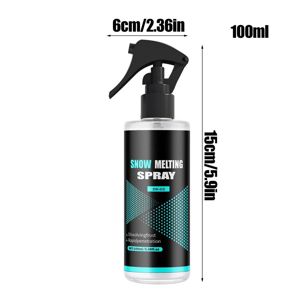 

100ML Windshield Deicer Spray Fast Acting Ice Snow Remover For Truck Tractor Vehicle Glass, Winter Defroster Solution
