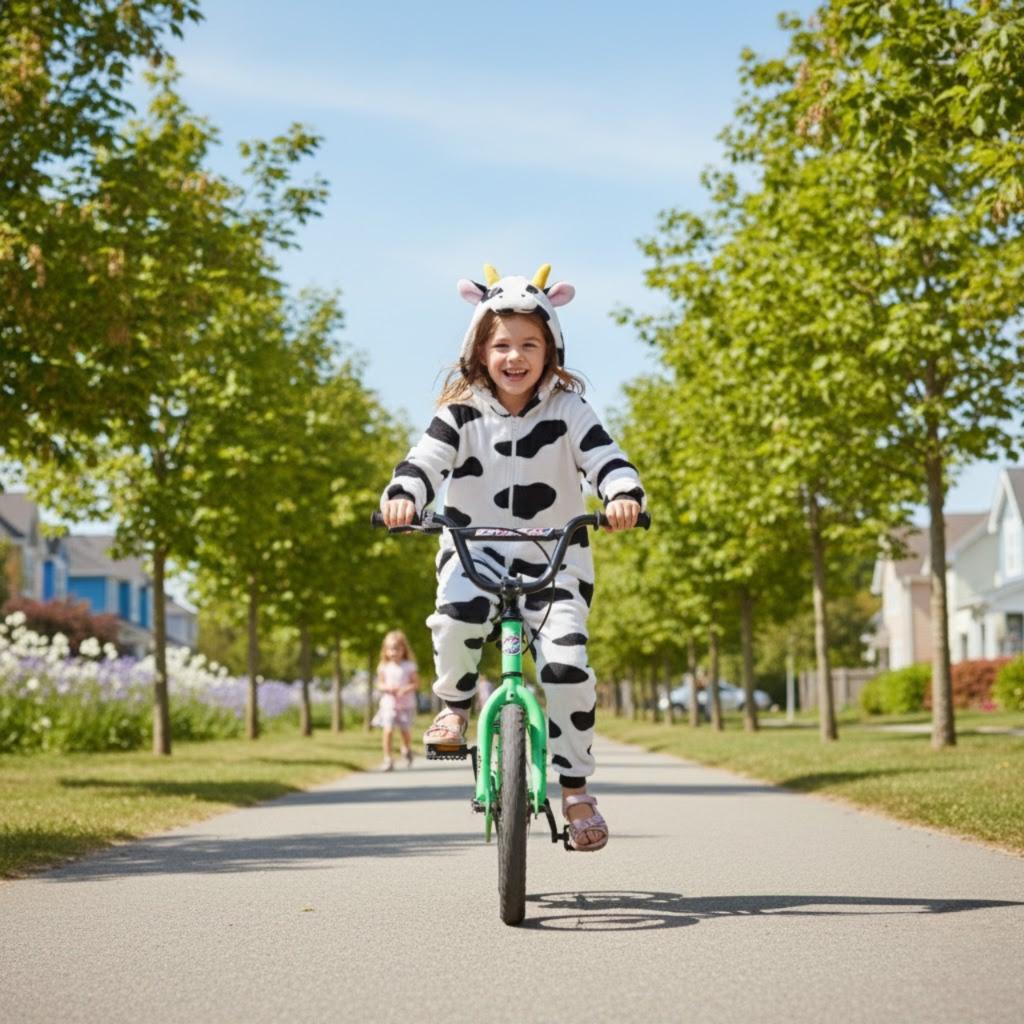 Cow warm one-piece pajamas children's costume kigurumi tracksuit 146-152 Onesie children 015pcN cow - 122-128
