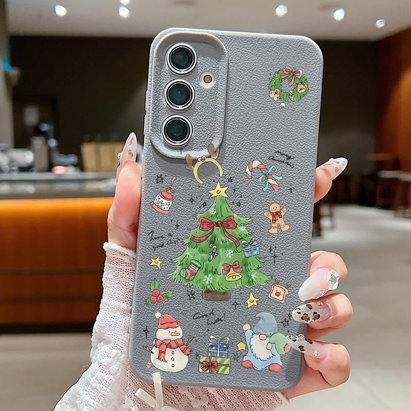 

Чехол Рождественская елка для Samsung Galaxy S25 S24 S22 Ultra S23 FE A17 A56 A36 A26 A55 A16 A15 A25 A54 5G Мягкий ТПУ чехол для телефона Samsung Galaxy S24