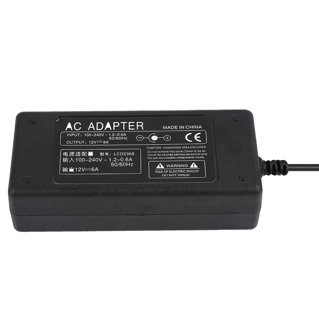 72W 12V6A 5.5*2.5mm AC Adapter Anti interference AC Adapter with Multi s