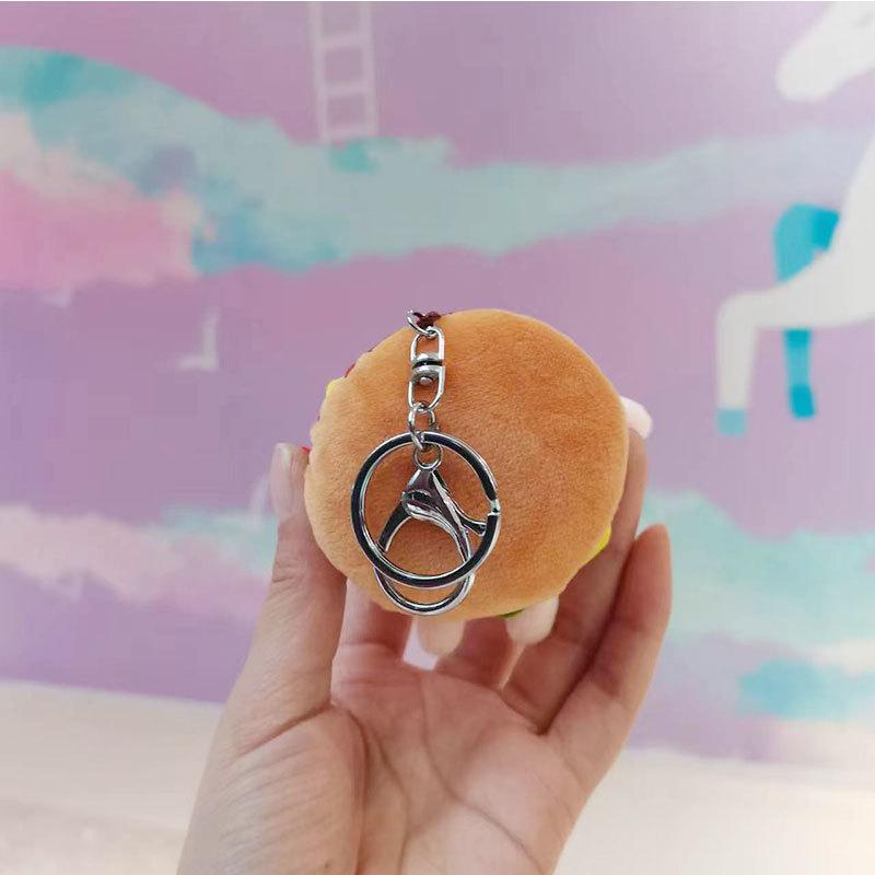 Short Adorable Plush Food Keychain With Pp Cotton Filling For Children Adults And