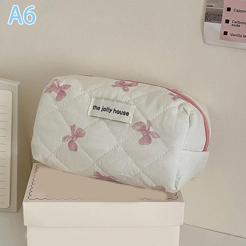 

Винтажная женская косметичка из хлопка, переносная женская косметичка, дорожная сумка-органайзер на молнии, стеганая сумка A6