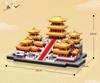China Famous Historical Cultural Architecture Micro Diamond Block Snow View Epang Palace Restore Nanobrick Construction Brick Toys