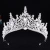 DIEZI Corona Tiara Barocca Vintage con Cristalli AB per Donne Ragazze Matrimonio Festa Elegante Lusso Corona di Strass Acconciatura Gioielli