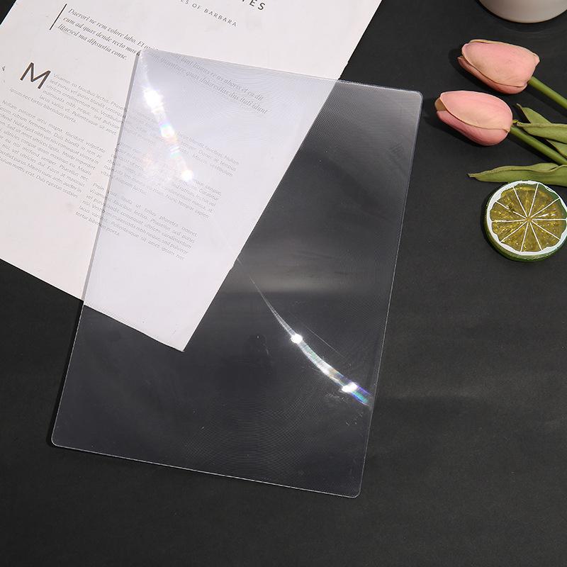 A5 Business Card Magnifier Portable 180X120Mm Large Size Transparent Pvc Magnifier Reading Books Novels