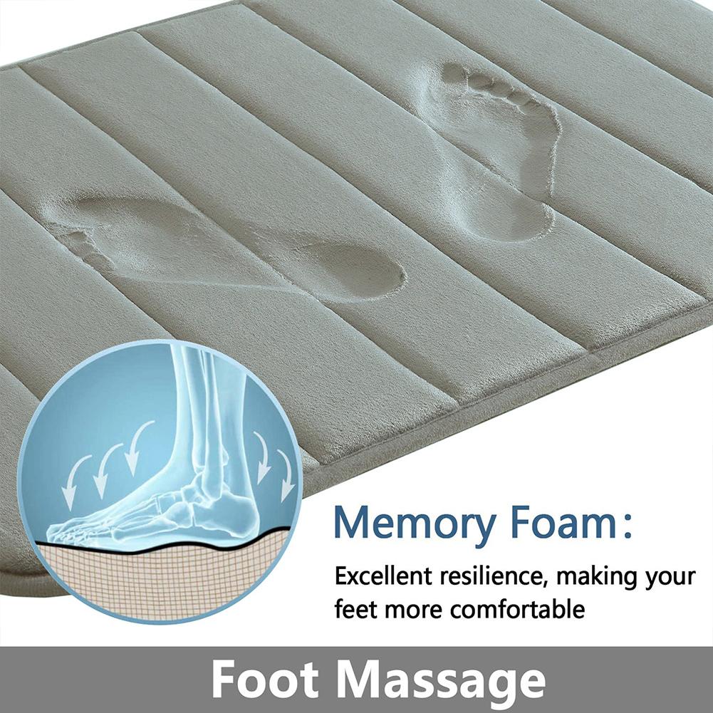 1/2/3Pieces Memory Foam Bathroom Mat Set Non-slip Bath Mat Super Absorbent Water Bathroom Floor Mat Machine Washable Toilet Rug