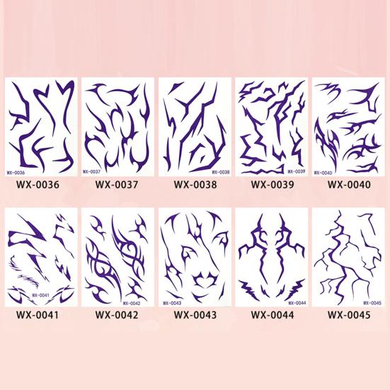 Baizihuahu 5 Sheets Temporary Tattoo Stickers, Skin-Friendly Demon Energy Pattern Tattoos, Hypoallergenic Non-Irritating Stickers for Kids Adults