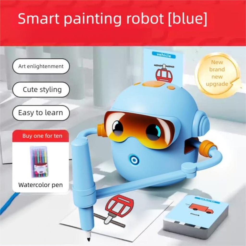 Barnes Tegnerobot-100 Tegnekort Tegnerobot, Stemmestyrt Robot Tegneleke, Tegne Interaktiv Pedagogisk Robot