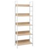 5-tier Bookcase Oak 60x27.6x158.5 Cm Engineered Wood
