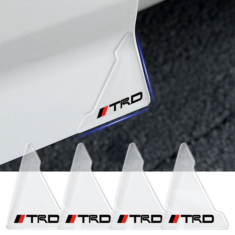 2Pc Car Door Corner Cover Anti-Scratch Protection Sticker Styling for Toyota Auris Rav4 Yaris Hilux Corolla Prius Avensis Emblem