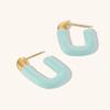 Trendy Y2K U-Shaped 18K Gold Plated Stainless Steel Earrings for Women