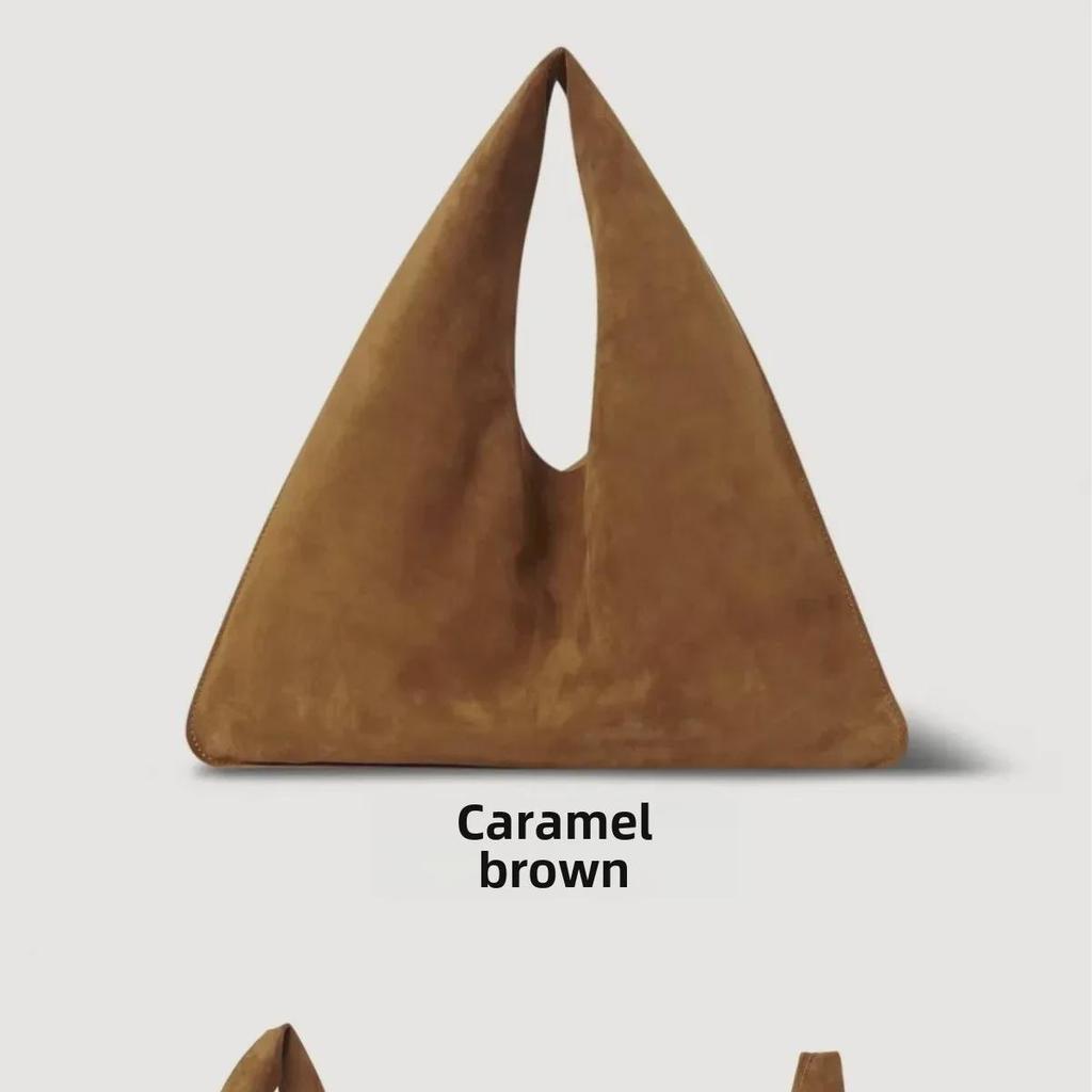 New TR Autumn/Winter Deerskin Cowhide Shoulder Bag, Fashionable Portable Bucket Tote