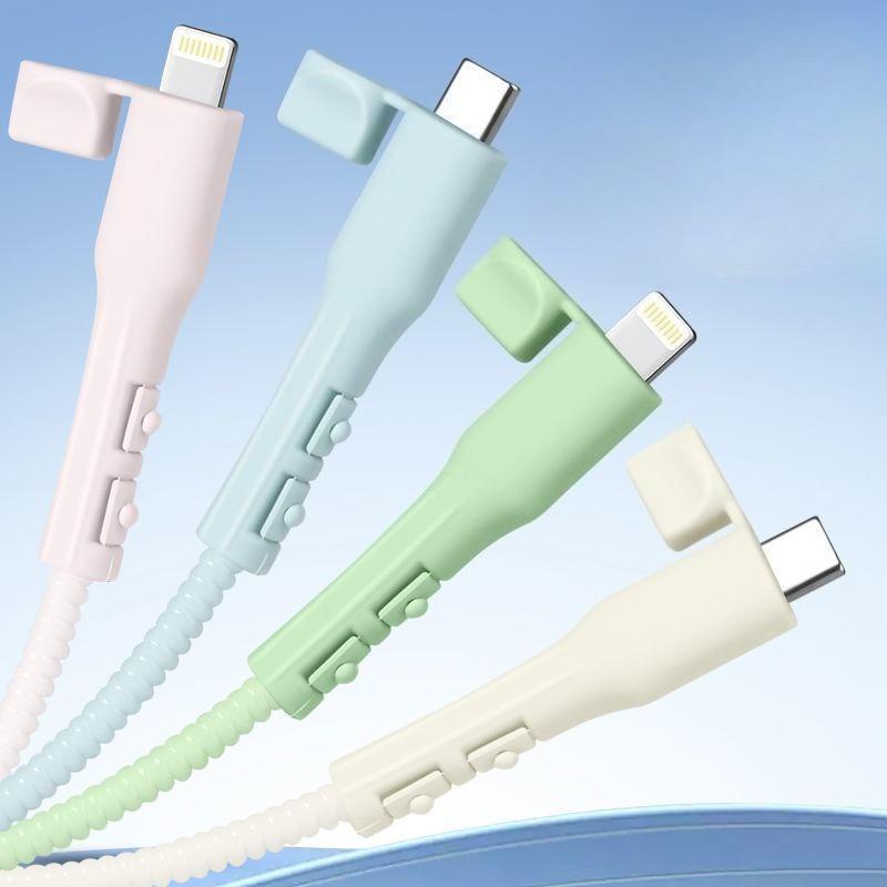 Data Cable Protection Cover Anti Charging Cable Protection Cover Charger Cable Head Soft Silicone Rubber Protector Accessories
