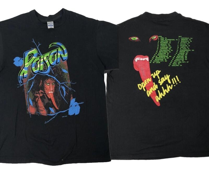 Remake Poison Open Up And Say Ahh TShirt 2 sided black tee NH19592 Unisex T-Shirt XXL