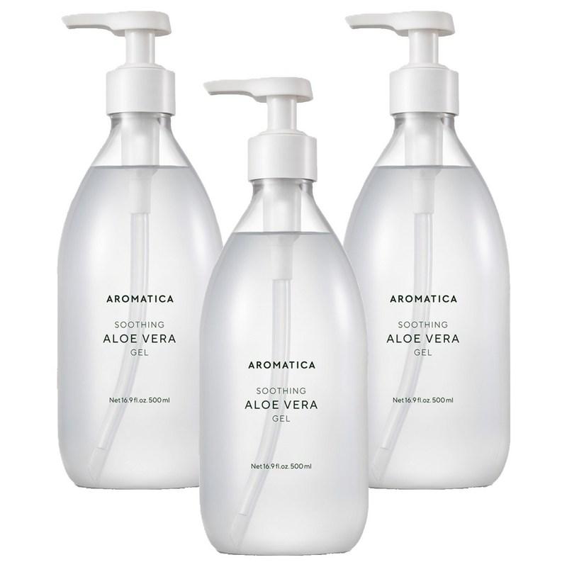 Aromatica Soothing Aloe Vera Gel, 500ml, 3 Pcs