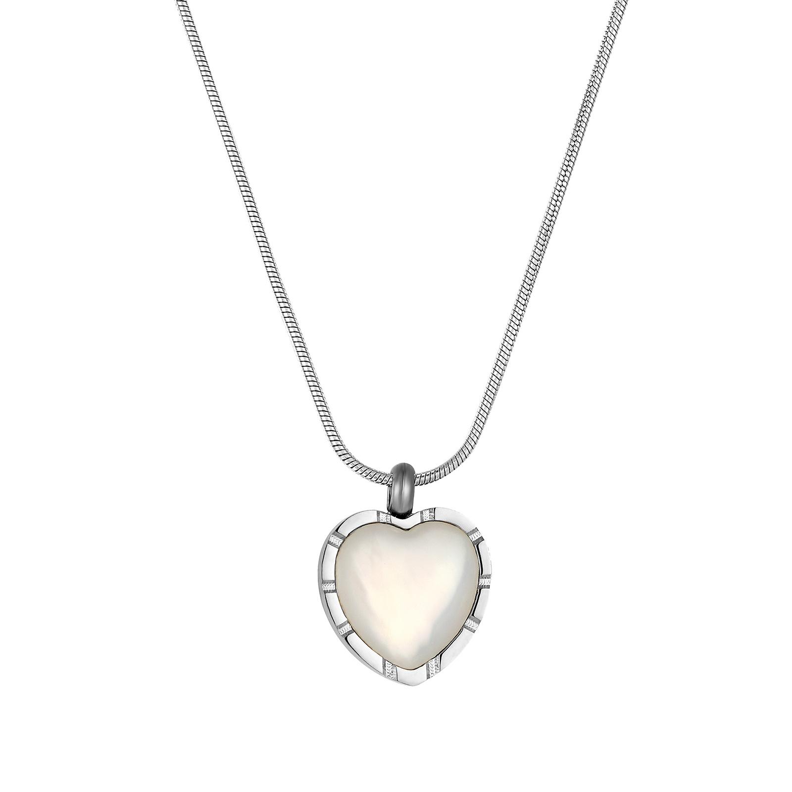 

Lamp Luxury White Shell Love Pendant Necklace Women S Niche High-End Snake Bone Chain Accessories Premium Durable