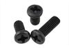 Black Zinc Plated 304 Stainless Steel Phillips Pan Head Machine Screw M2 M2.5 M3