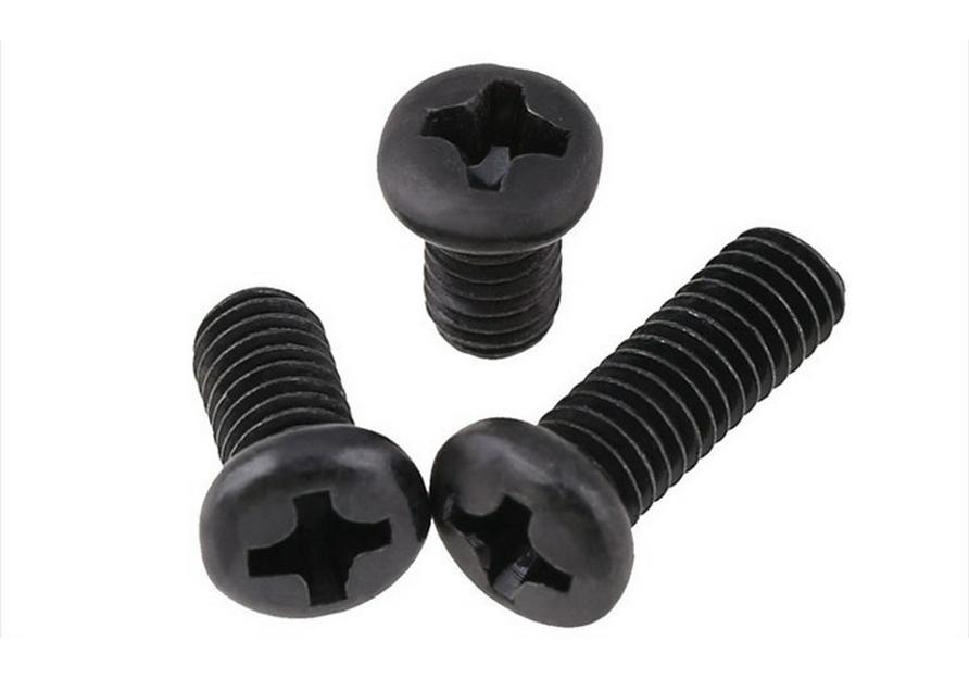Black Zinc Plated 304 Stainless Steel Phillips Pan Head Machine Screw M2 M2.5 M3