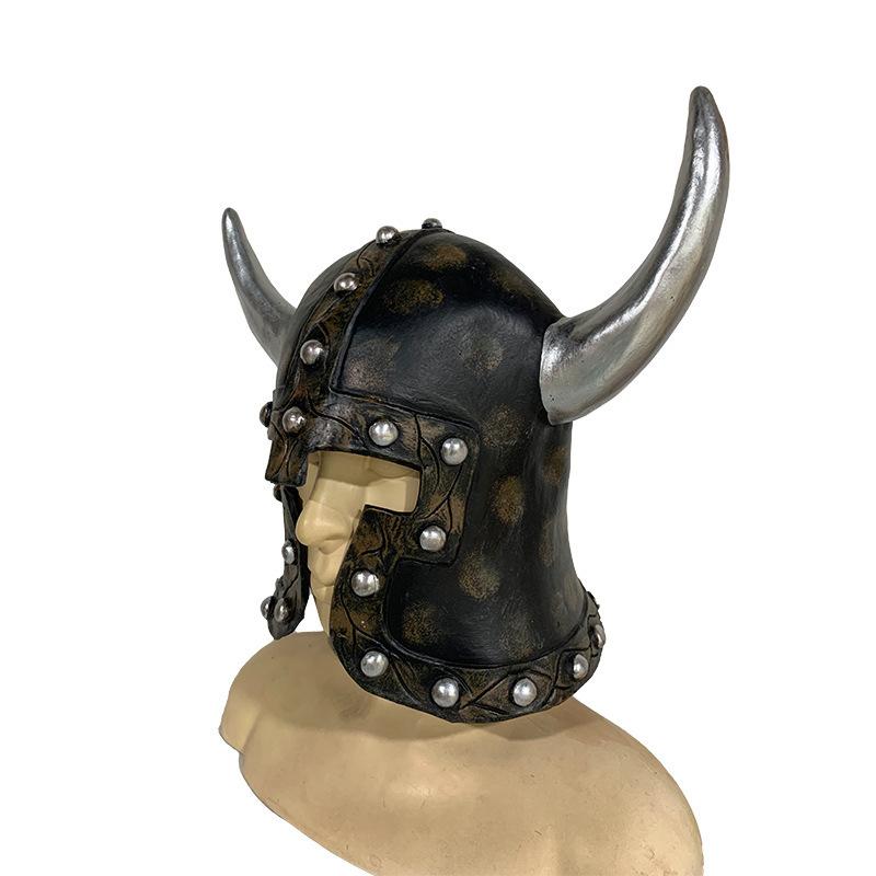 Halloween Viking helmet costume, Spartan warrior helmet, samurai helmet, latex prop for performances