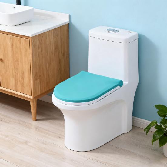 Toilet Dust Cover Solid Color Firm Elastic Strap Seasonal Toilet Cover Home Style Toilet