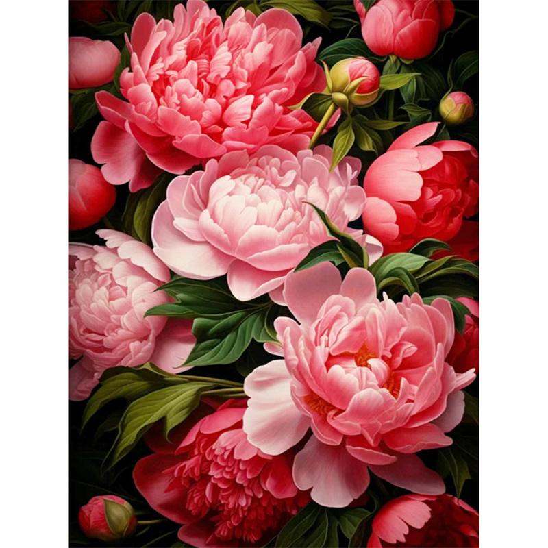 

DIY Алмазная картина Красивые цветы Набор для вышивки крестом Мозаичное искусство Алмазная картина Полный круг Алмазное украшение для дома Round 40x50cm