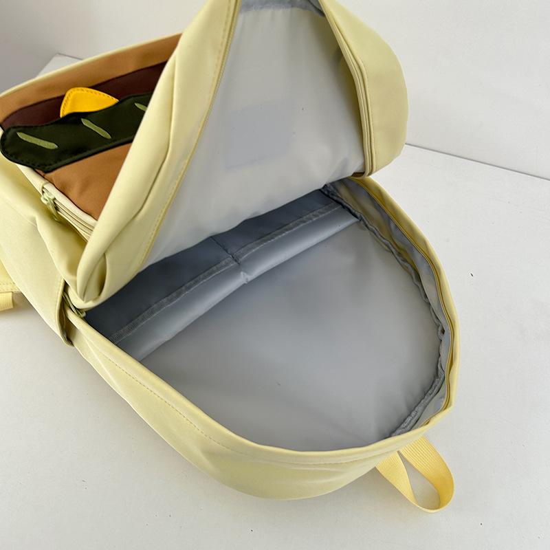 School Bag 2025 New Design Sense Niche Backpack Hamburger Cute Large Capacity Campus School Bag Leisure Travel Backpack