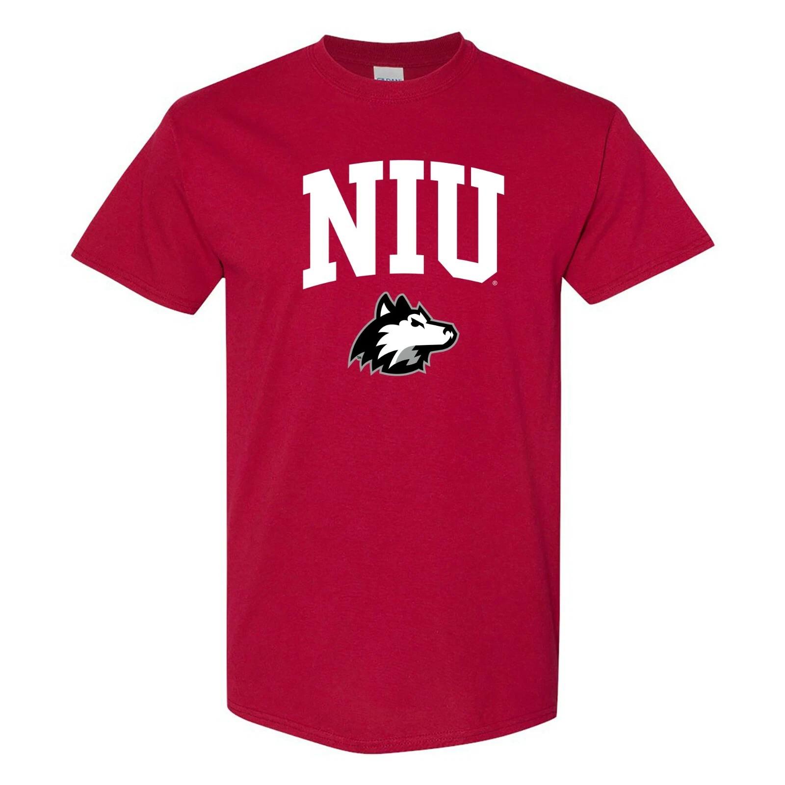 Northern Illinois Huskies Arch Logo Short Sleeve T-Shirt - Cardinal S