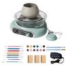 Mini Pottery Wheel Kit Pottery Clay Art 4.7" Turntable Electric Pottery Wheel Detachable Cleaning for Home DIY Ceramic Work