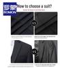 Romon Men's Slim Fit Business Suit Set