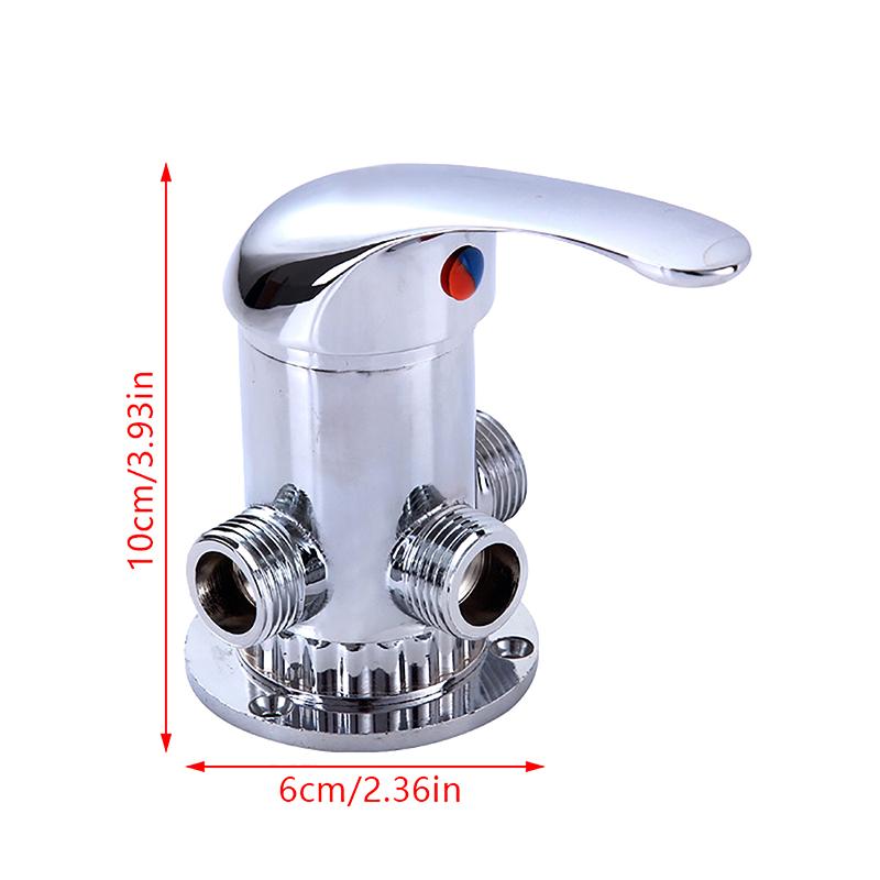 Solar-Warmwasserbereiter Mischventil Heiß Kalt Wasserhahn Mischventil Griff Schalter 3-Wege Badezimmer Wasserhahn Ventil Duschverteiler Anschluss