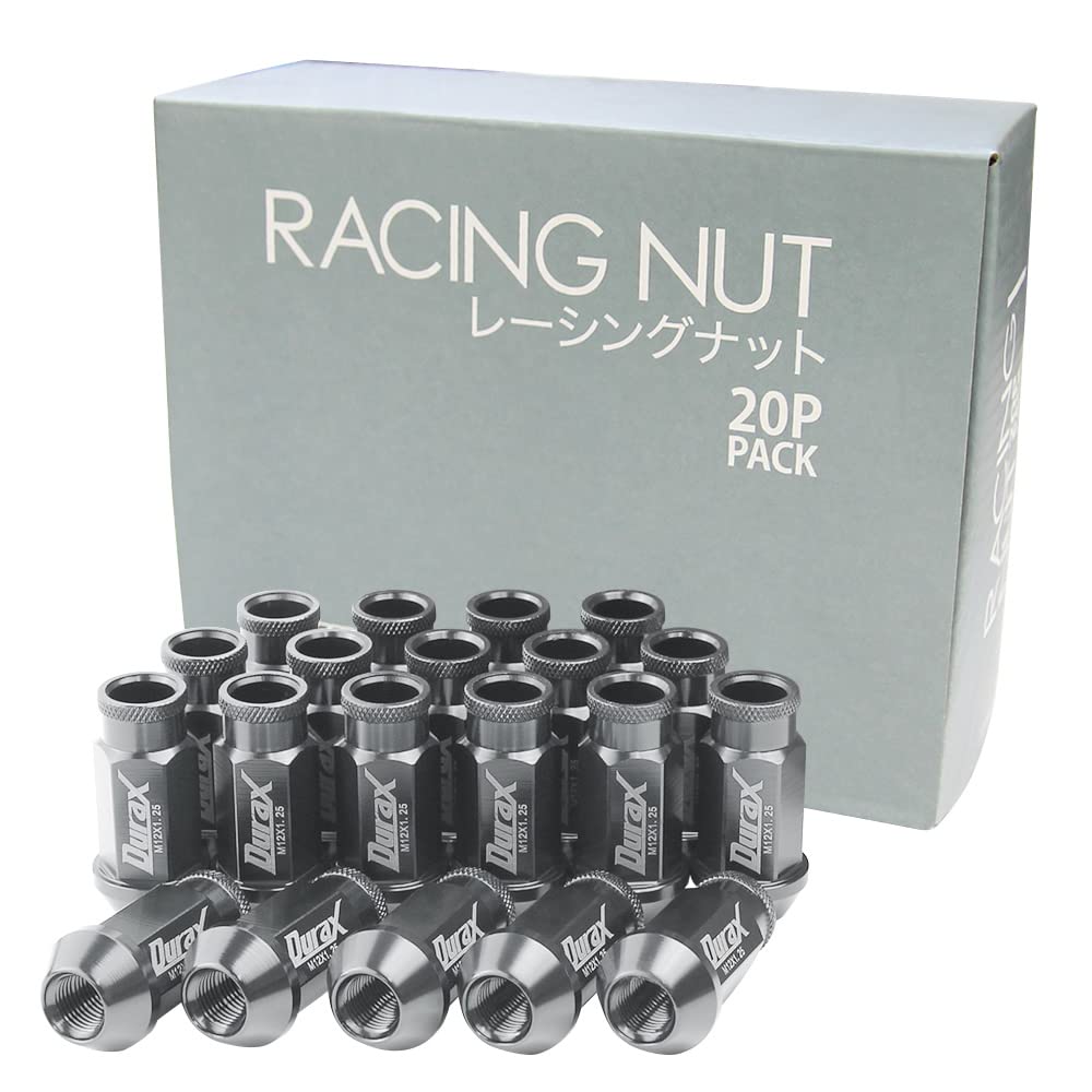 

Легкие алюминиевые гайки Durax Racing Nuts M12 P1.5 Сквозные гайки Длинный тип Набор из 20 штук [Титан]