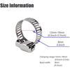 50 Stück Edelstahl 6 mm bis 12 mm Schlauchschellen Clips Verschluss