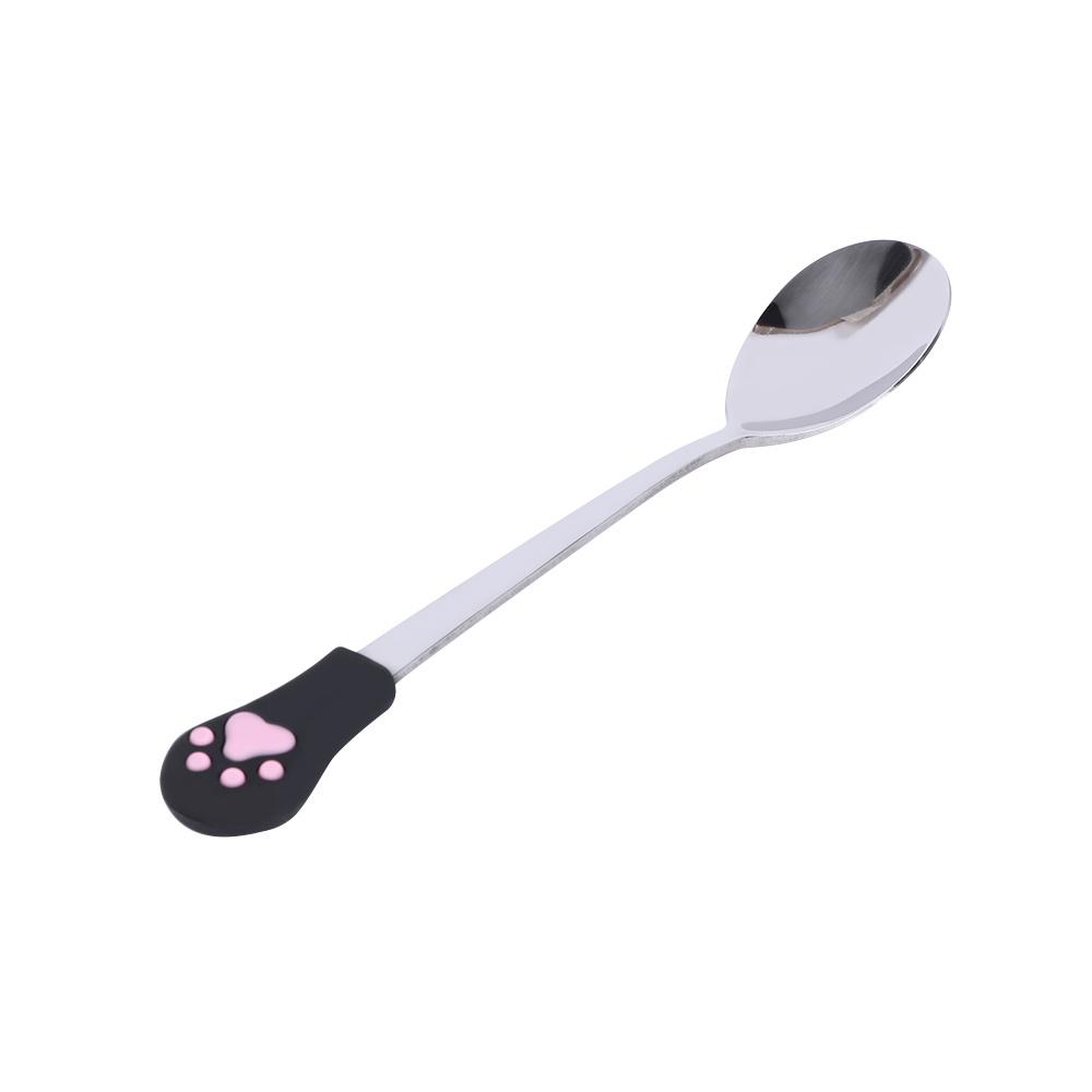 

Teaspoon Stainless Steel Fruit Cat Claw Kitchen Supplies Dessert Spoons Coffee Spoon Tableware