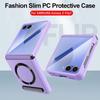 Magnetic Wireless Charging Kickstand Phone Case for Samsung Galaxy Z Flip7 FE Flip 7 6 5 Hinge Protect Glass Film Leather Cover