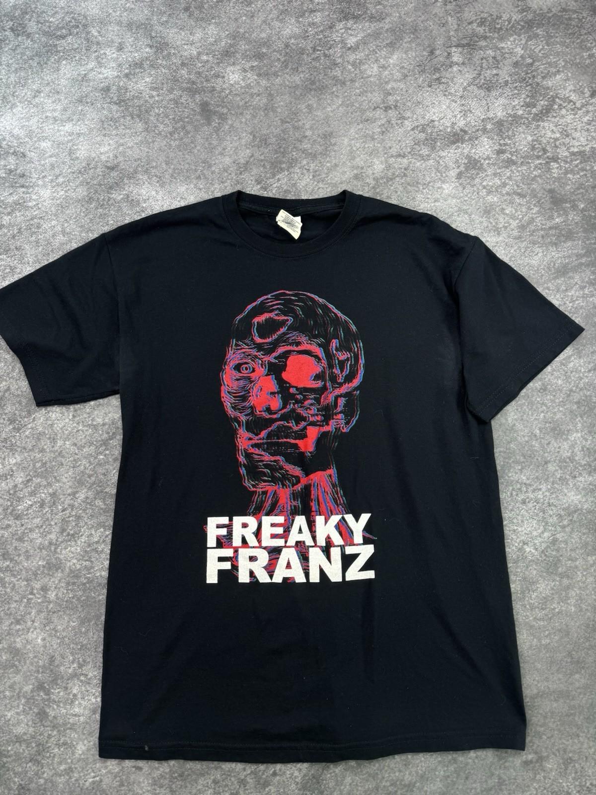 Gildan Dry Blend Freaky Franz T-Shirt Mens Size Medium Black Graphic Print Unisex T-Shirt S