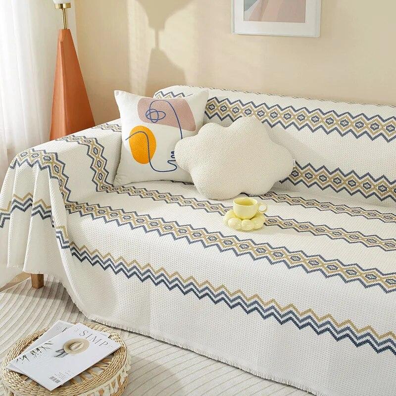 Sofabezug im nordischen Stil, staubdicht, Mehrzweck-Couchtuchbezug, Campingdecke, Sofadecke, Wohnzimmer-Dekorationstuch